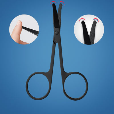 SafeTrim | Nose Hair Scissors – Rounded Tip Safety – Rust-Resistant Stainless Steel – Painless Grooming for Men & Women