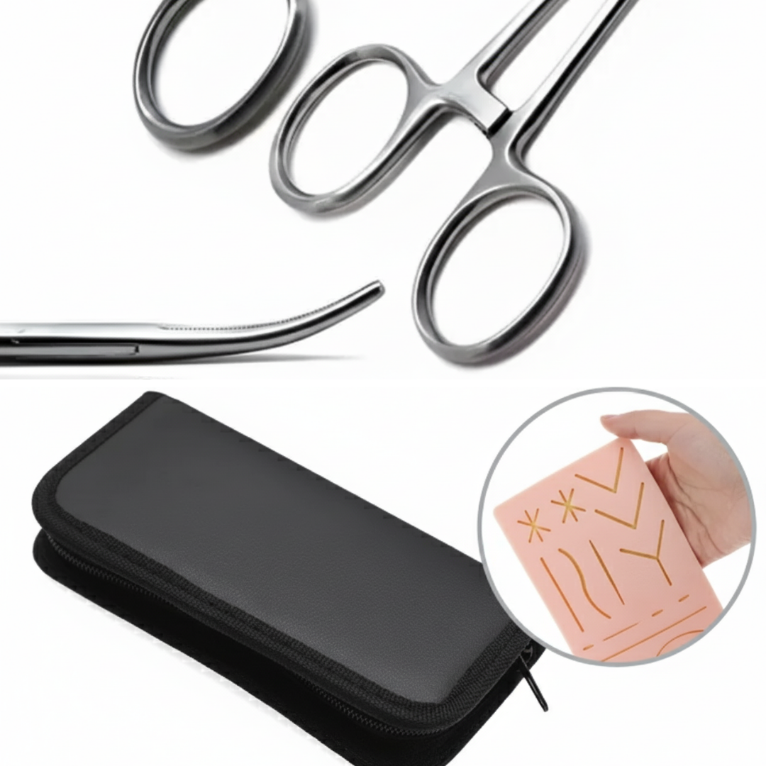 RealStitch | Suture Practice Kit – Durable Multi-Layer Silicone Pad with Tools – Tear-Resistant Reusable Training for Medical Students