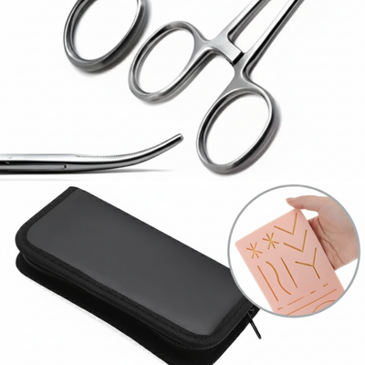 RealStitch | Suture Practice Kit – Durable Multi-Layer Silicone Pad with Tools – Tear-Resistant Reusable Training for Medical Students