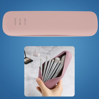 BrushVault | Travel Makeup Brush Bag – Organise & Protect Your Brushes – Dust- & Water-Resistant Silicone Case – Keep Clean & Tangle-Free
