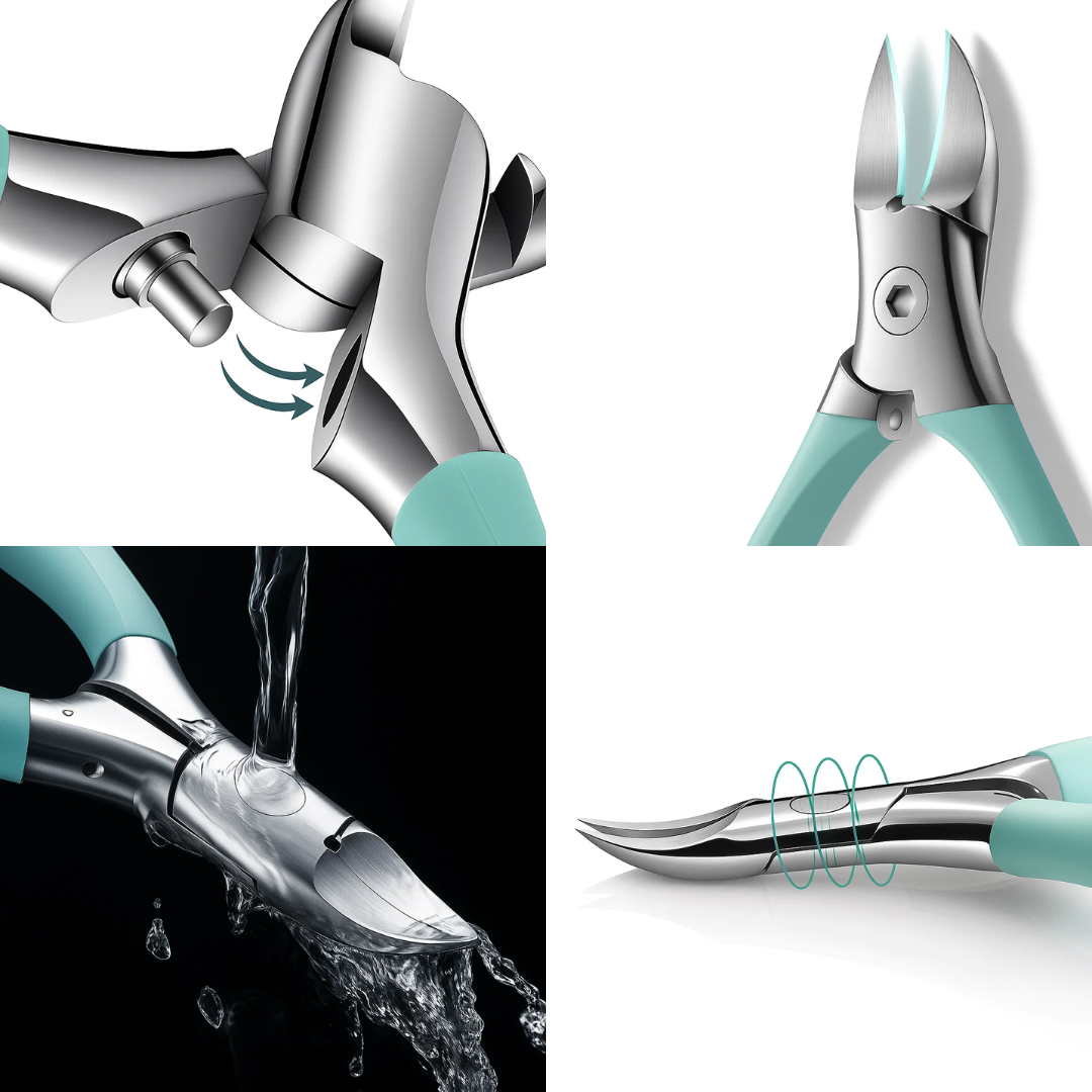 TrueTrim | Toenail Nipper – Precision for Thick & Ingrown Nails – Rust-Proof Stainless Steel Curved Blade + Magnetic Cover – Safe Grooming