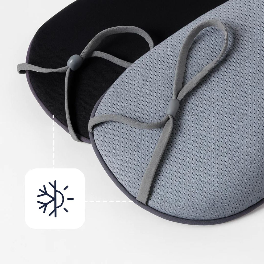 SleepFlex | Sleep Eye Mask – Dual-Temperature Warm and Cool Sides – Full-Coverage Blackout Design – For Travellers and Light-Sensitive Sleepers