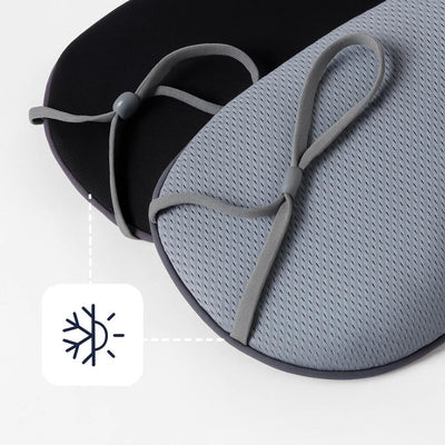 SleepFlex | Sleep Eye Mask – Dual-Temperature Warm and Cool Sides – Full-Coverage Blackout Design – For Travellers and Light-Sensitive Sleepers