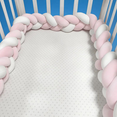 SnugNest | Braided Cot Bumper – Breathable Cotton – Soft Cushioning – Newborn Nursery Safety