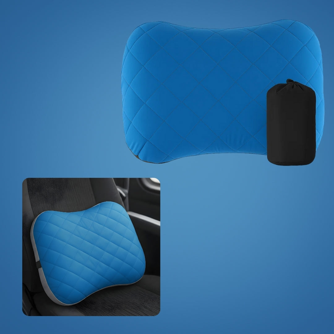 TravelEase | Travel Neck Pillow – Ergonomic Neck Support – Inflatable & Lightweight – Eases Neck Pain – Compact for Flights & Train
