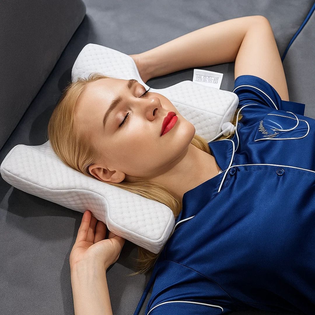 AlignRest | Orthopaedic Neck Support Pillow – Spine Relief & Posture Alignment – Contour Memory Foam – Pain-Free Deep Sleep Support