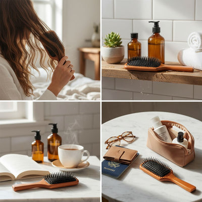 SilkEase | Anti-Static Detangling Brush – Frizz Control – Air Cushion Pad – Reduces Breakage – Adds Smooth, Shiny & Healthy-Looking Hair