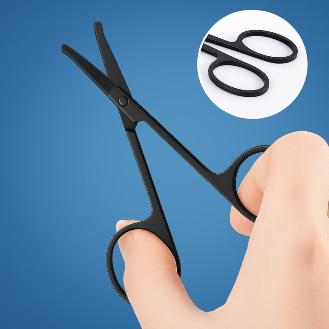 SafeTrim | Nose Hair Scissors – Rounded Tip Safety – Rust-Resistant Stainless Steel – Painless Grooming for Men & Women