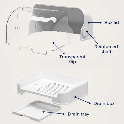 DryaCare | Baby Bottle Drying Rack – High Capacity Holds Many Bottles – Dust-Cover Lid – Hygienic Fast Drying Keeps Bottles Germ-Free