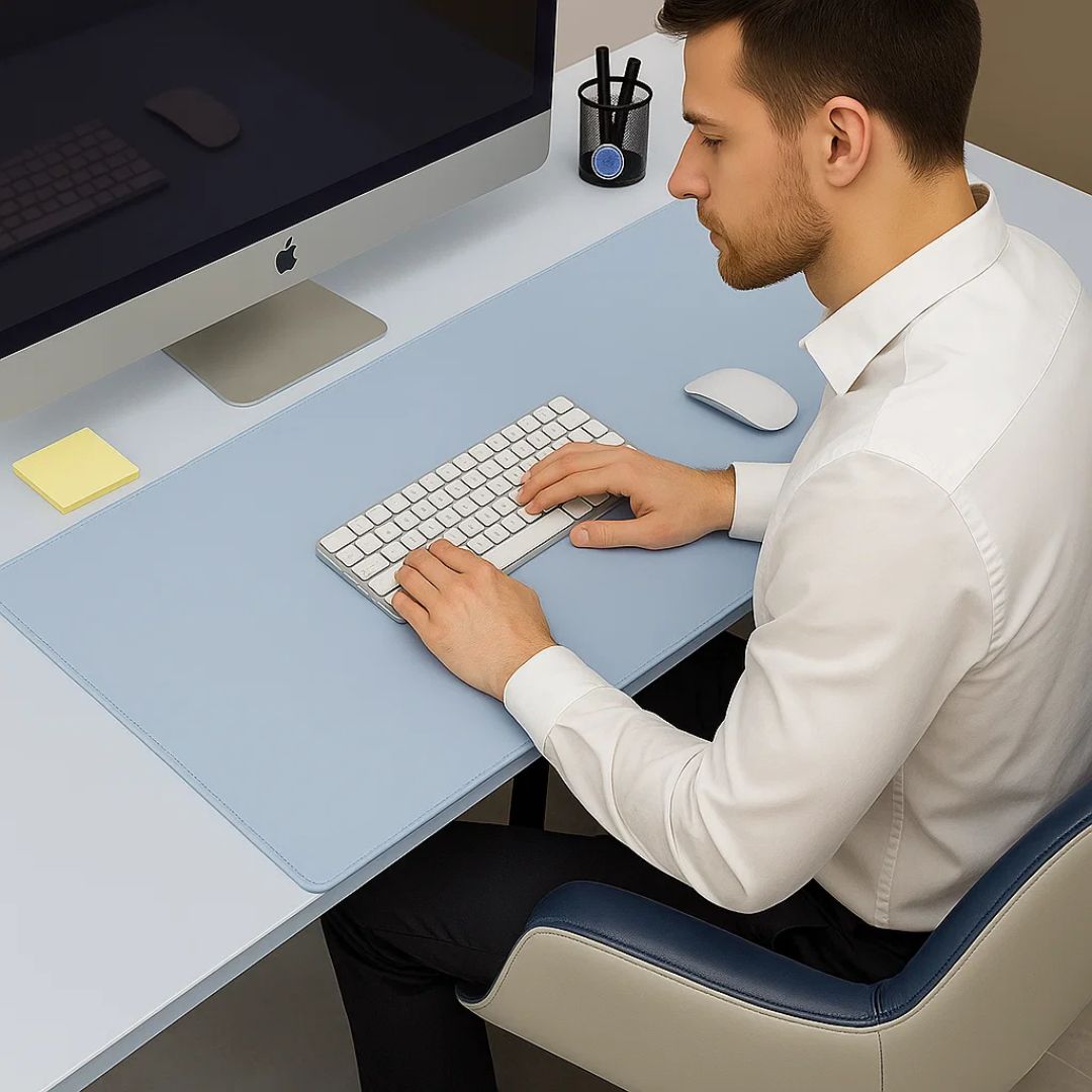 Deskguard | Desk Mat – Waterproof Fold-Edge – Spill Resistance - Well-Organised Workspace - Smooth Anti-Slip Surface for Home and Office