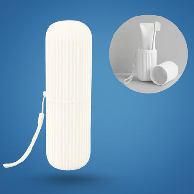 PackDental | Travel Toothbrush Case – Mouthwash Cup Included – Compact Dust‑proof Design – Hygienic Oral Care for Travel & Holidays