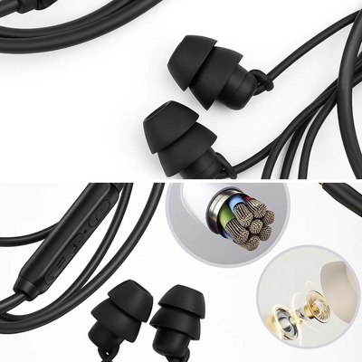 SomniSil | Sleep Earphones – Noise-Cancelling – Ergonomic Silicone – For Side Sleepers – Blocks Snoring & Traffic – All-Night Comfort