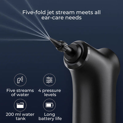 AquaCleanse | Electric Ear Wax Remover – Adjustable Water Jet – Silicone Tip – Warm Irrigation for Families