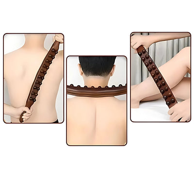 Flexirelief | Gua-Sha Massage Stick – Muscle Tension Relief – Natural Wood – Portable Wellness Tool – Circulation Boost – Deep Relaxation
