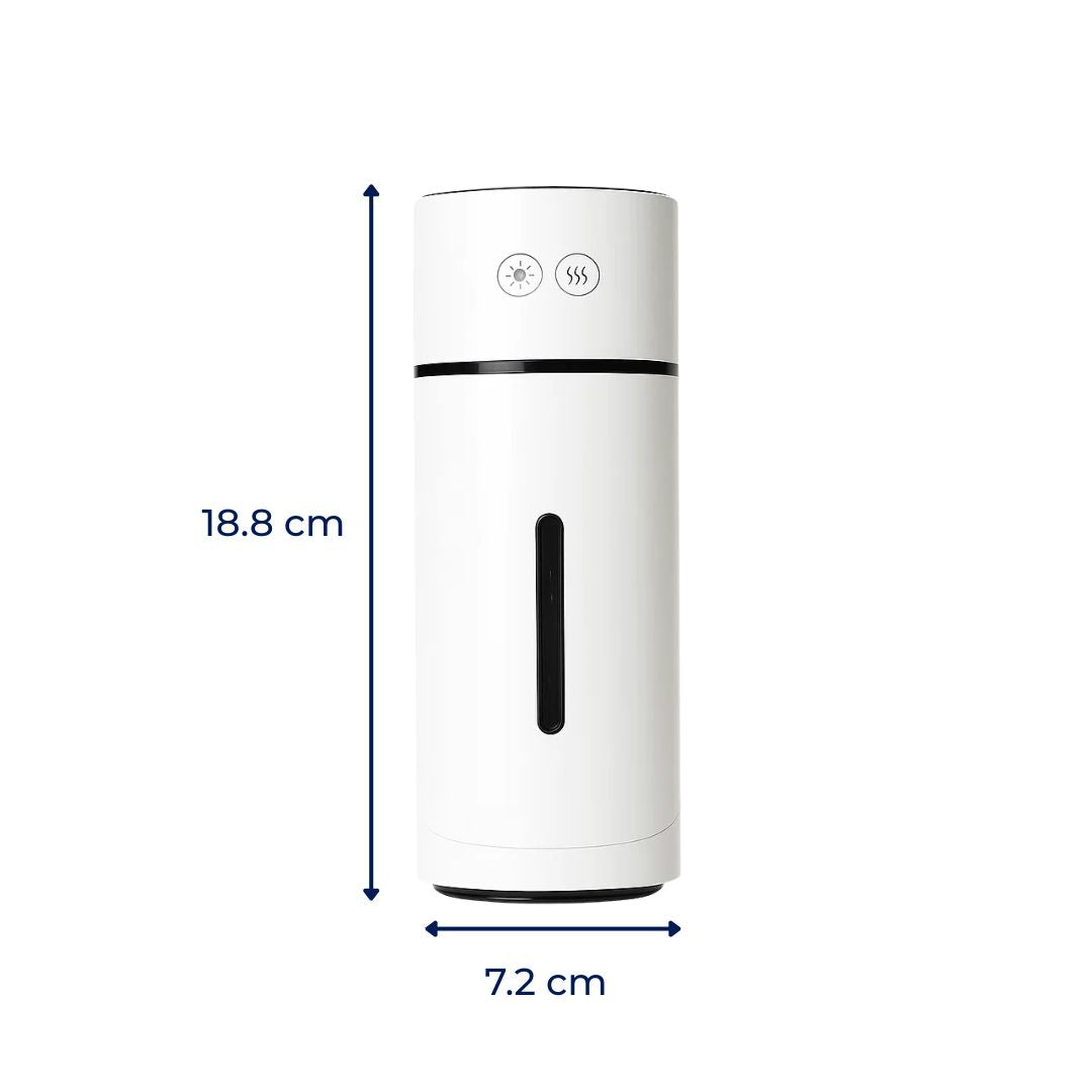 AeroMist | Portable Aromatherapy Humidifier – Ultra Quiet – 90° Tilt Rotation – Relieves Dry Air & Enhances Sleep in Bedroom or Office