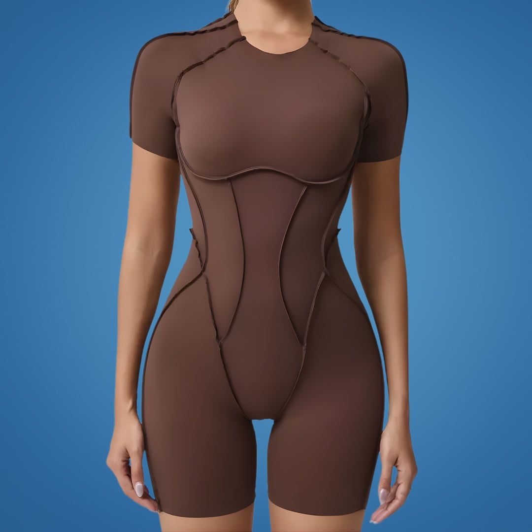 FitFlair | Women’s Workout Jumpsuit – Breathable Backless One-Piece – Stretch Fit Boosts Comfort Confidence Freedom for Gym & Athleisure