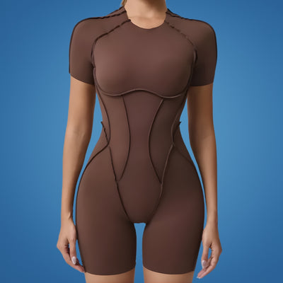 FitFlair | Women’s Workout Jumpsuit – Breathable Backless One-Piece – Stretch Fit Boosts Comfort Confidence Freedom for Gym & Athleisure