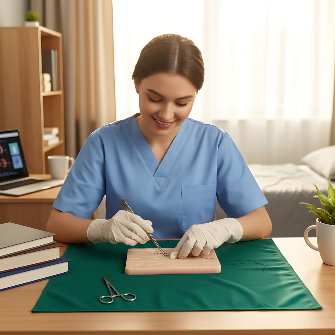 SuturePro | Suture Practice Pad – Realistic 3-Layer Silicone – Compact & Reusable – Medical Student Trainer for Confident Skill Practice