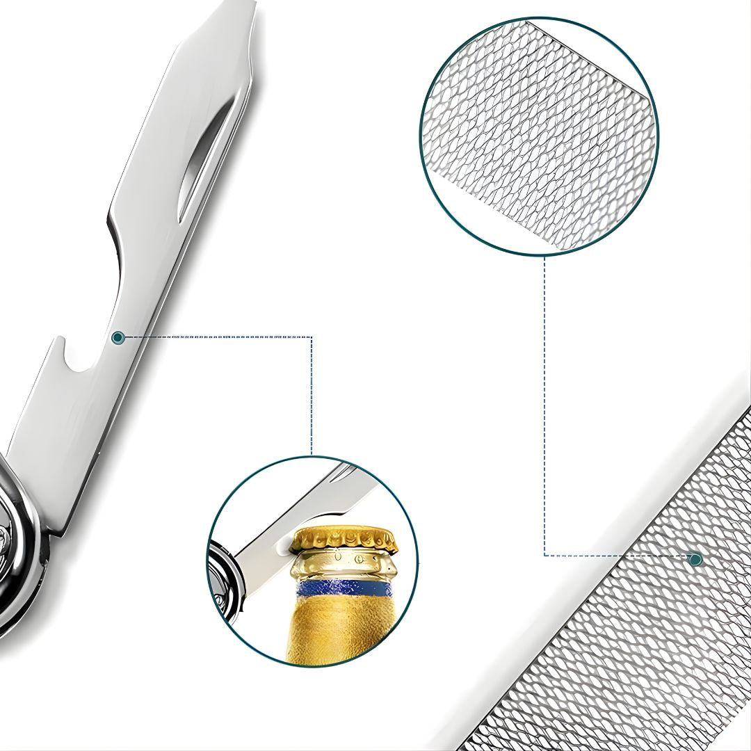 TrimMate | Multi-Function Nail Clipper Tool – 6-in-1 Grooming Gadget – Premium Stainless Steel – Compact Travel Carry for Busy Professionals