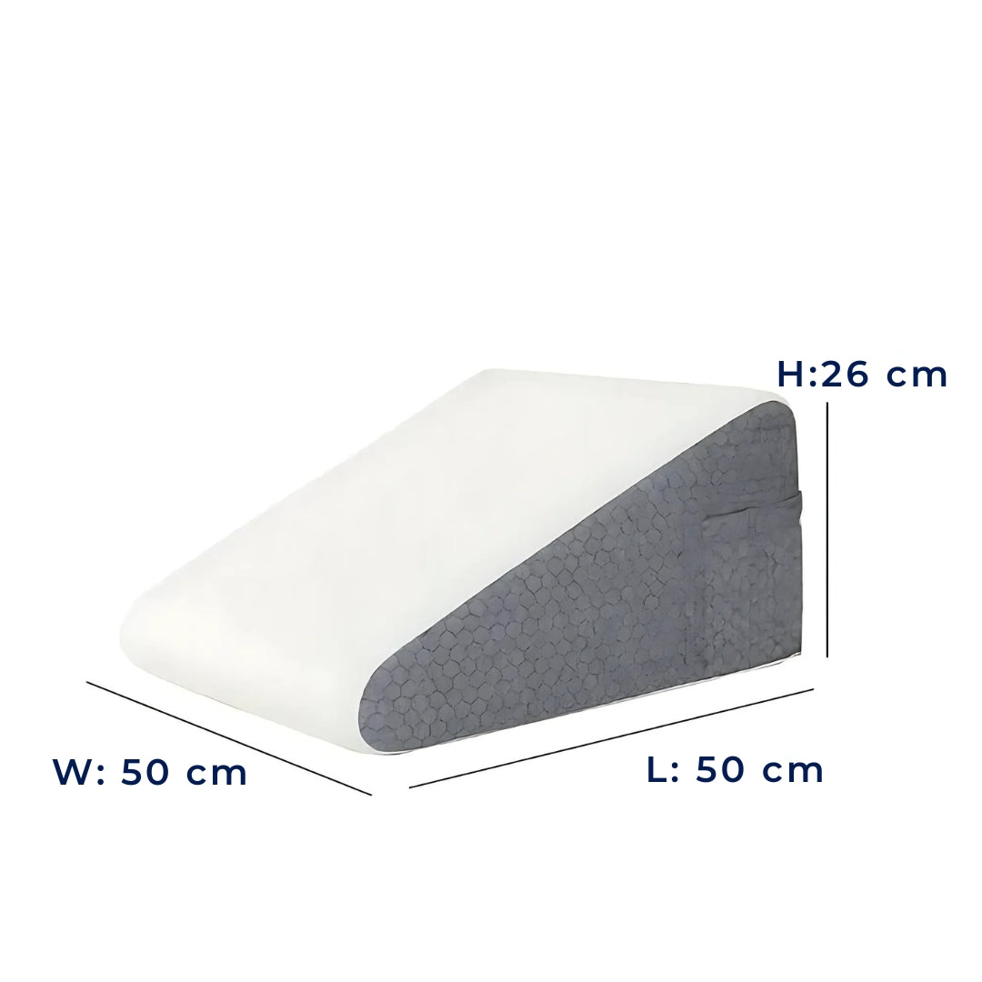 OrthoComfort | Triangle Wedge Pillow – Memory Foam – Extra Support for Heartburn – Sleep Apnea – Back Pain – Post-Surgery Recovery