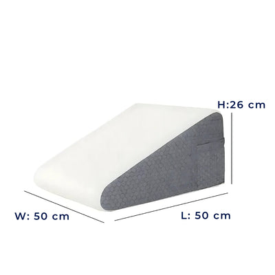 OrthoComfort | Triangle Wedge Pillow – Memory Foam – Extra Support for Heartburn – Sleep Apnea – Back Pain – Post-Surgery Recovery