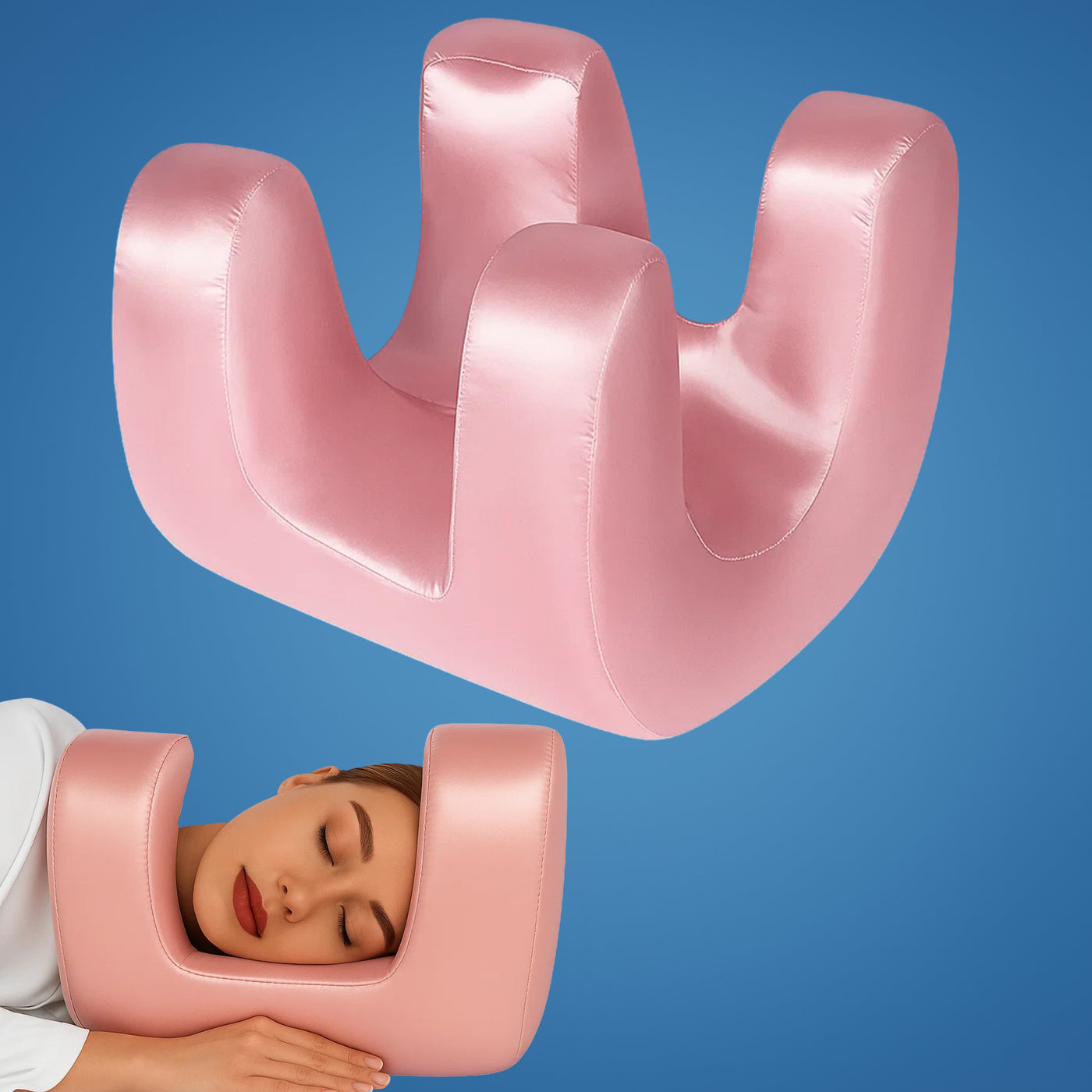 DermSleep | Anti‑Wrinkle Beauty Pillow – Cooling Memory Foam – Ergonomic Contour – Skin Care Support – Side & Back Sleepers