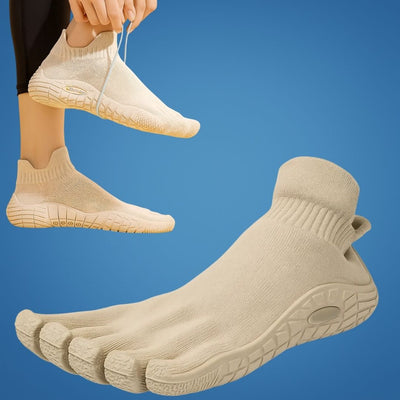 BareStride | Barefoot Toe‑Separated Sock Shoes – Zero‑Drop Flexible Sole – Breathable Knit Upper – Natural Balance for Yoga & Daily Wear