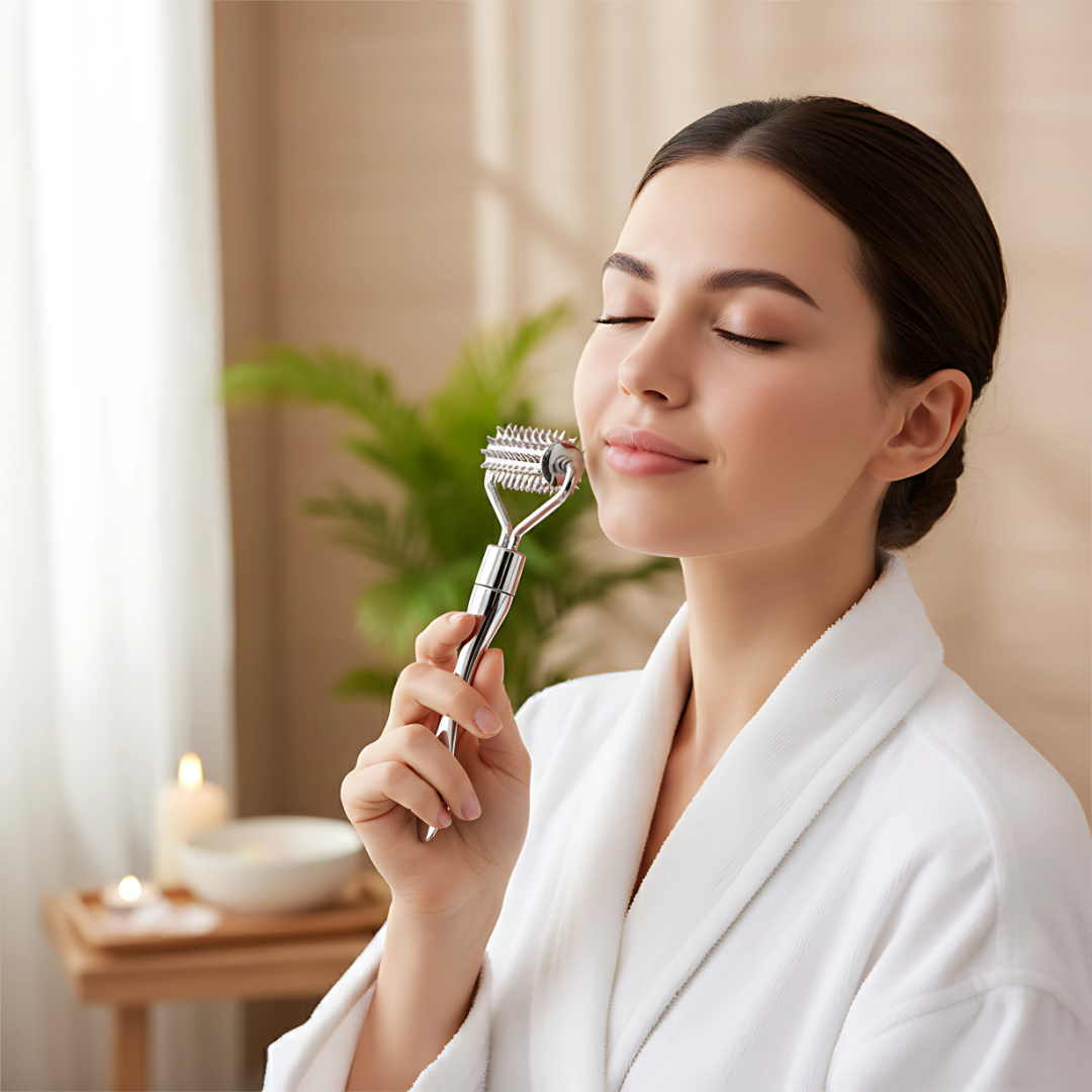 Relaxura | Acupuncture Massage Roller – Stress Relief – Stainless Steel – Improves Circulation – Muscle Pain Relief – Home Spa Self-Care