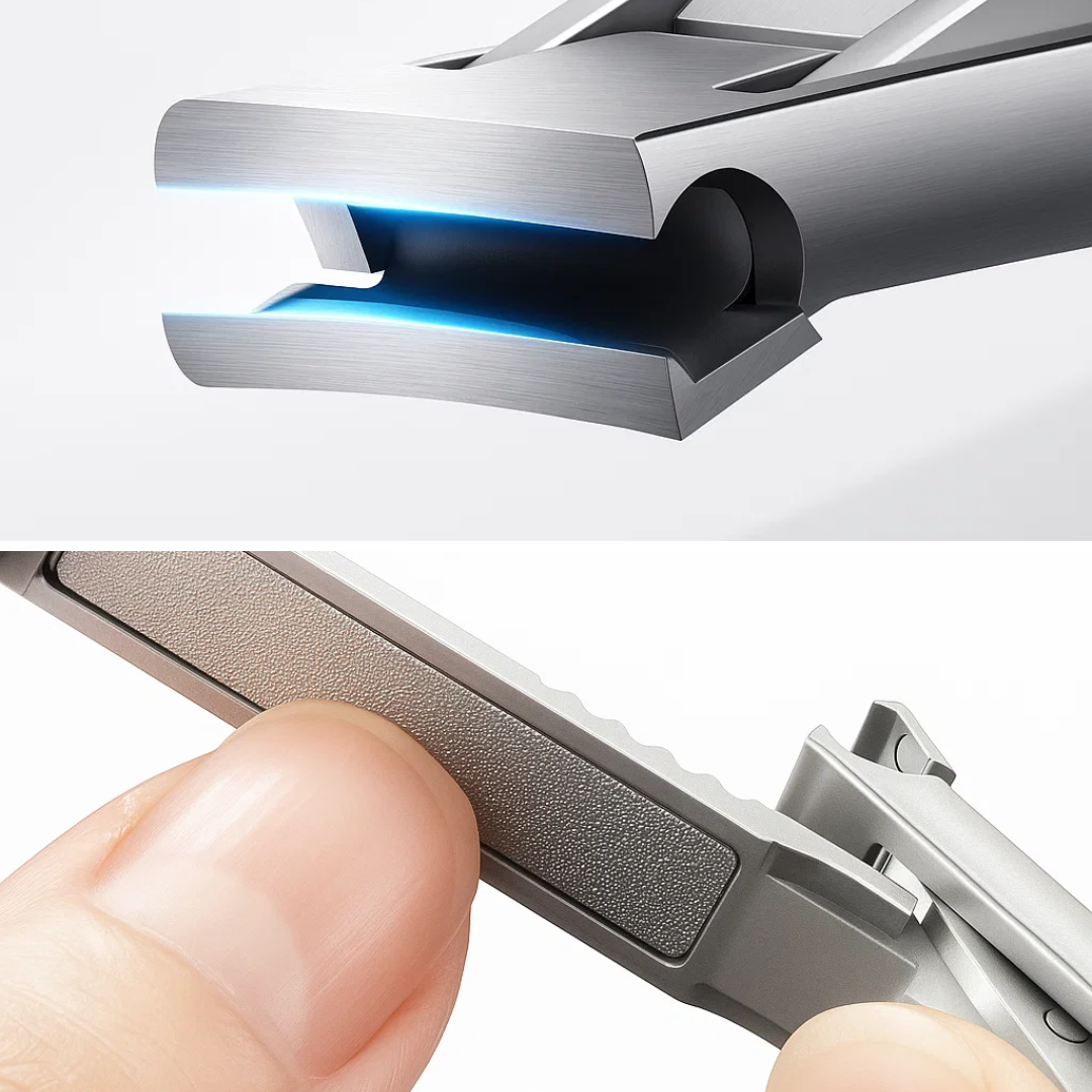 EdgeLux | Nail Clipper – Travel-Slim Design – Rust-Resistant Stainless Steel – Stylish Carry – Portable Grooming for Hands & Fingernails