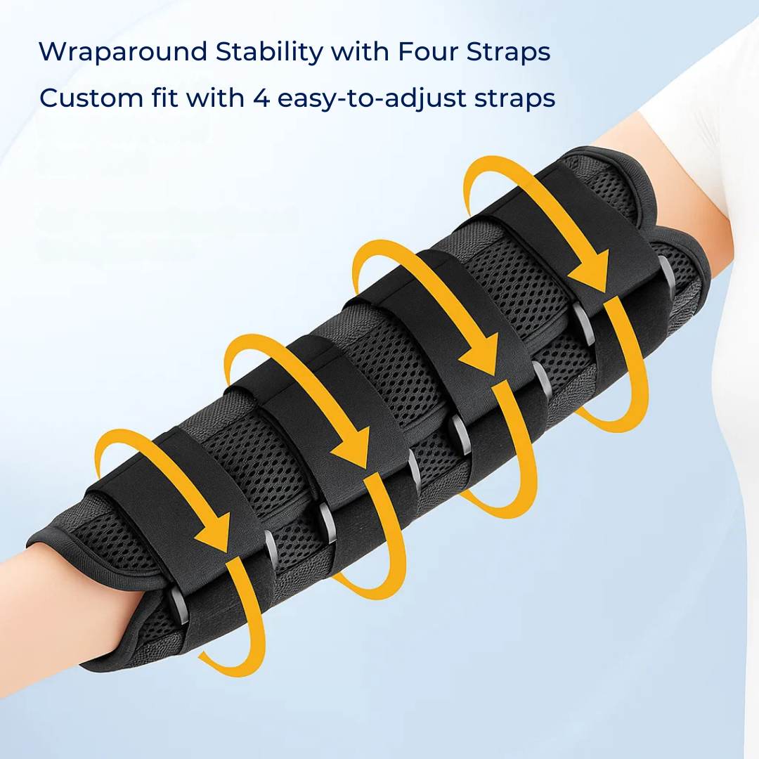 NightArm Relief | Night Elbow Brace – Prevents Ulnar Nerve Pain – Breathable Soft Immobiliser – Sleep Comfort – Faster Recovery Support