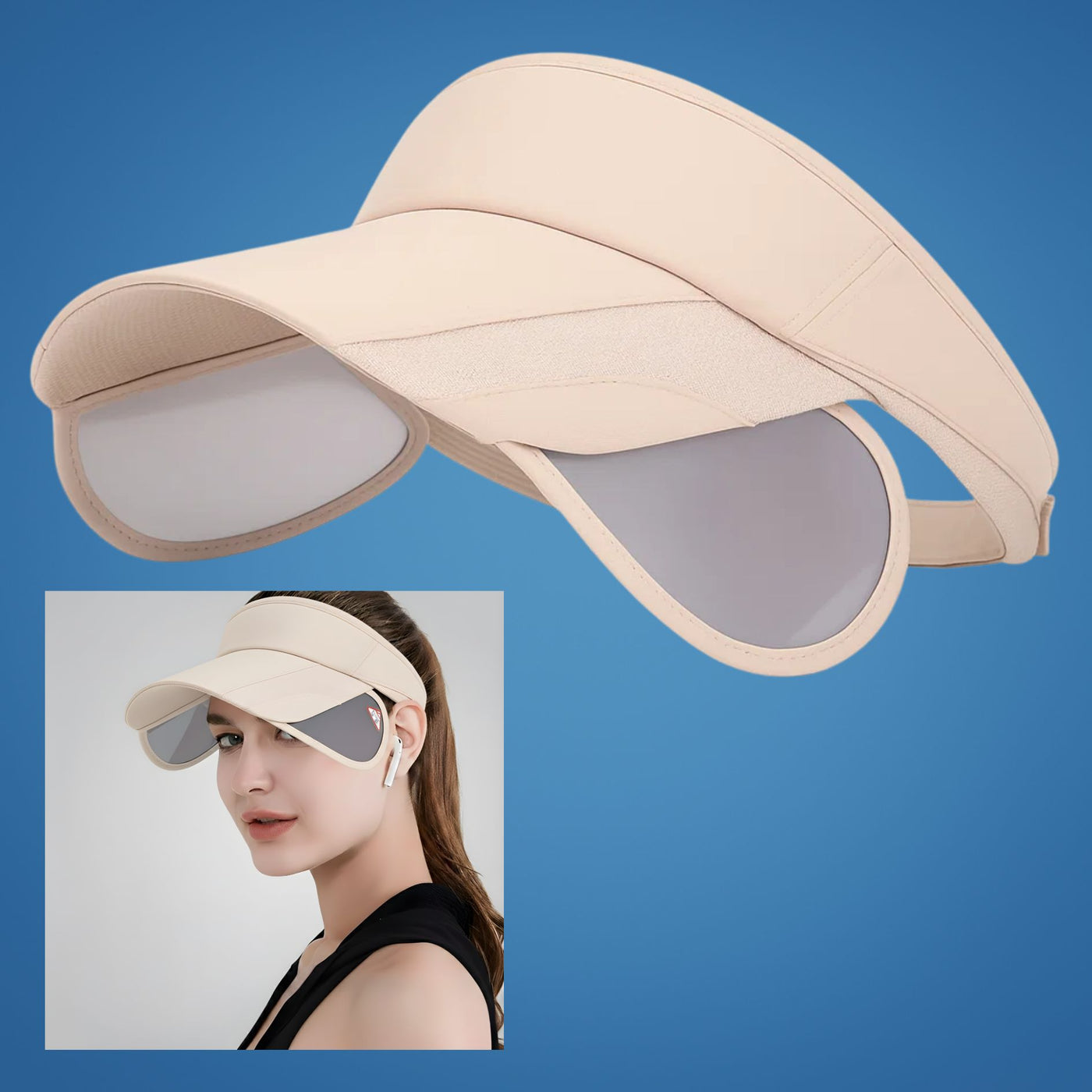 SunGuard | Sun Protection Visor Hat – Extendable Brim – Breathable Mesh – Lightweight UV Shield for Outdoor Walking & Beach Comfort