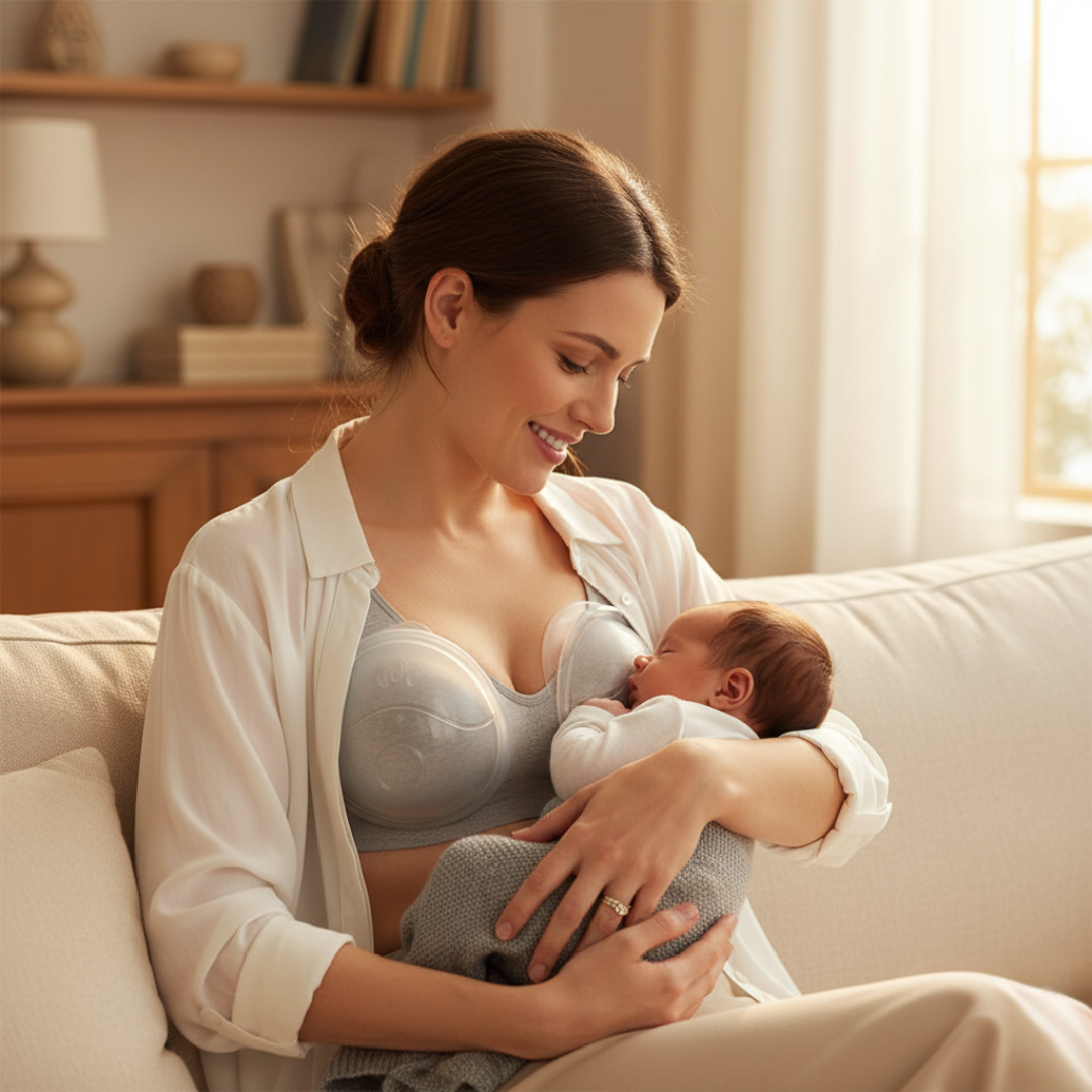 MamaGuard | Breastfeeding Leak Pads – Silicone Adhesion – Thin Reusable – Discreet Leak Protection – Washable Comfort For Nursing Mums