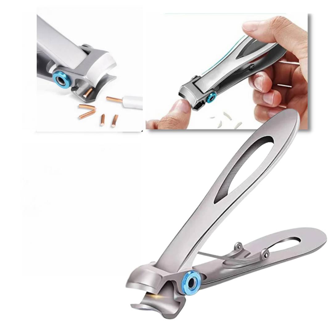 PrecisionTrim Stainless Steel Wide Jaw Nail Clippers | for Thick Nails - Sharp Blades - Ergonomic Design for Easy Nail Clipping