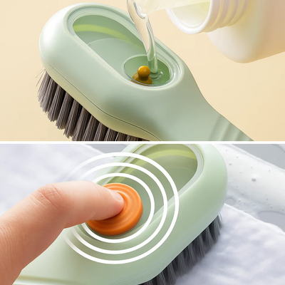 CleanStride | Trainer Cleaning Brush – Built-in Soap Dispenser – Soft Non-Scratch Bristles – Quick Shoe Cleaning – Protects Delicate Materials