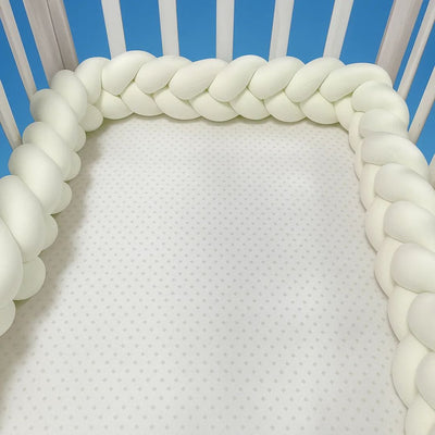 SnugNest | Braided Cot Bumper – Breathable Cotton – Soft Cushioning – Newborn Nursery Safety