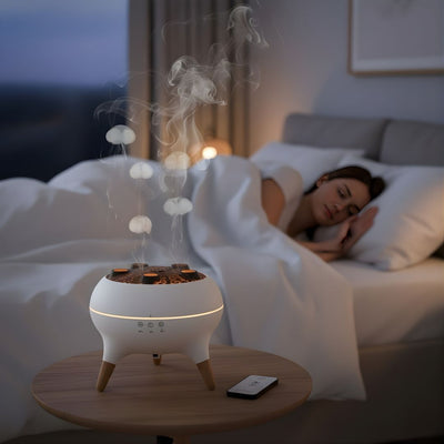 AirSoothe | Humidifier – Quiet LED Jellyfish Effect – Remote Control – Relieves Dry Skin & Congestion for Peaceful Sleep & Relaxation
