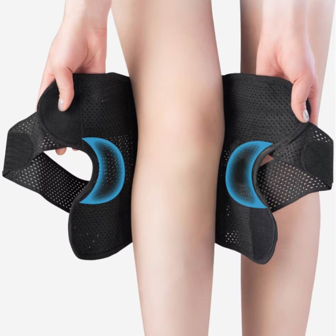 FlexGuard Knee Pads | with Support Compression Springs and Tension Strap - for Stability - Pain Relief and Protection