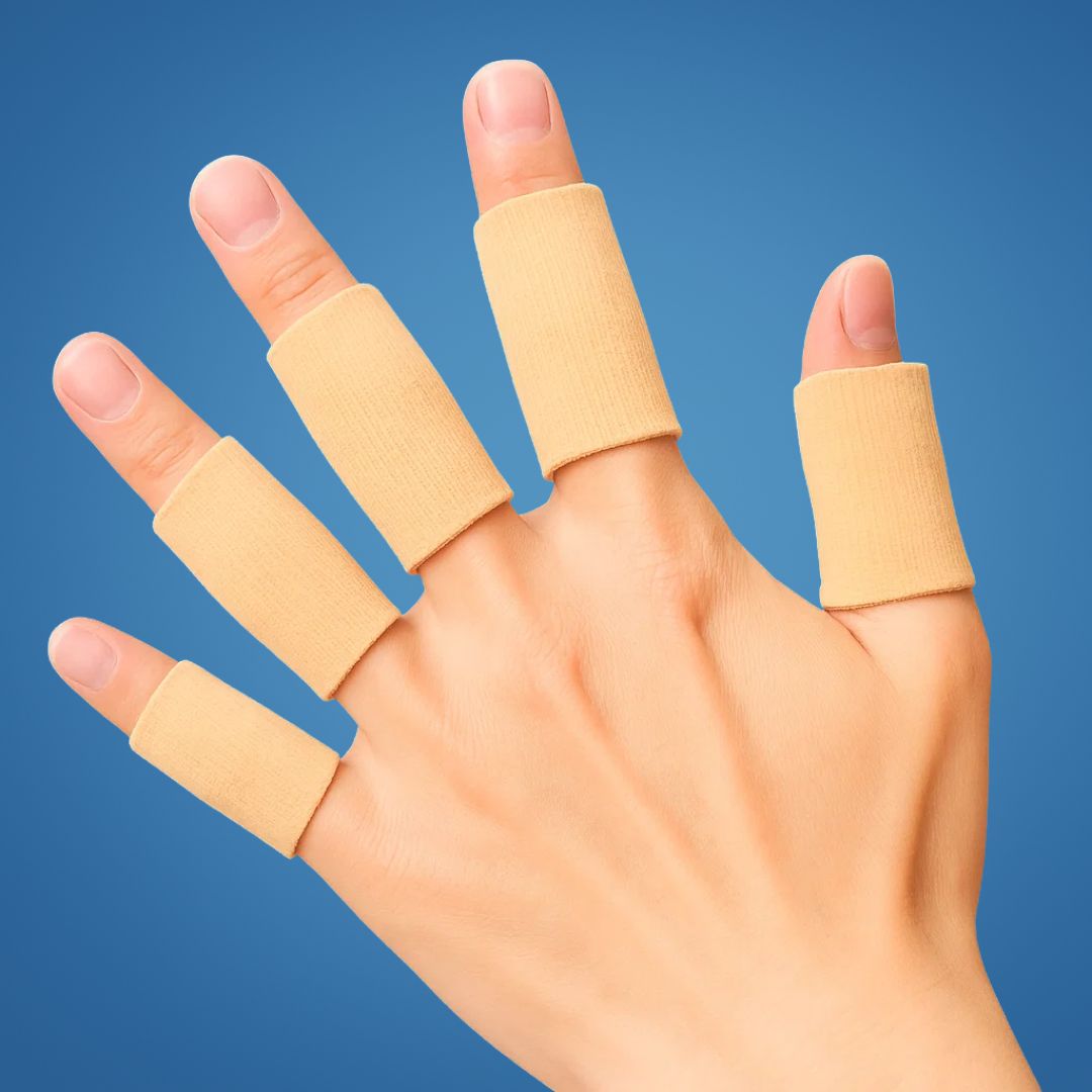 FlexiGuard | Finger Protection Sleeves – Injury Prevention – Breathable Snug Fit - Keeps wounds and bandages in place – Sports and Daily Comfort