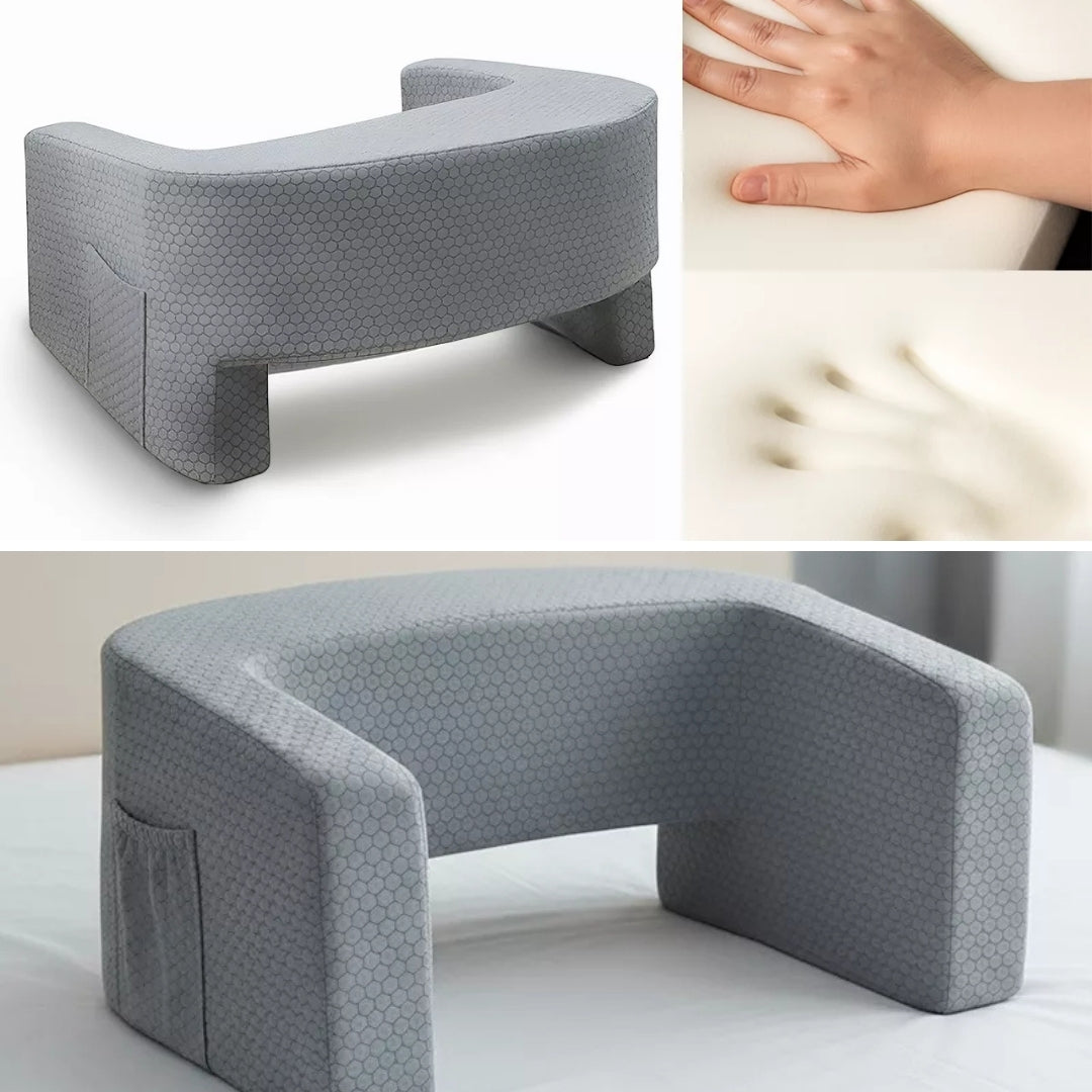 PostureCush | Reading Pillow with Arms – Better Posture for Bed & Sofa – Memory-Foam Arm-Rest Cushion – Adults Watching TV & Gaming