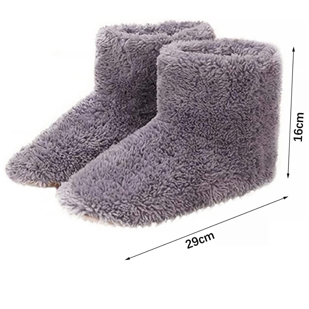 HeatComfort | Electric Heated Slippers – Soft Fleece – USB Charging – Soothes Cold Feet