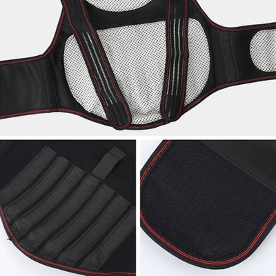 MagniTherm Self-Heating Back Support | Adjustable Heated Posture Corrector - Back Pain Relief - Posture Improvement