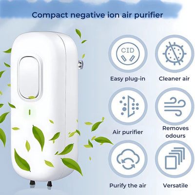 AerisPure | Plug-in Air Purifier – Negative Ion – Ultra-quiet ≤ 5 dB – Removes Smoke Odours & Pet Dander – Clean Fresh Air for Bedrooms