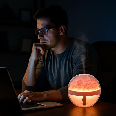 SereniGlow | Essential Oil Diffuser Humidifier – Ultrasonic Cool Mist – USB‑Rechargeable – LED Night Light for Bedroom & Nursery