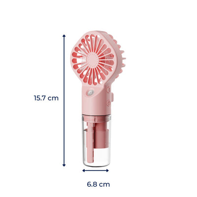 CoolMist | Misting Handheld Fan – Portable Cooling Mist Spray – Transparent Tank – USB Rechargeable – Beat Heat & Stay Cool Outdoors