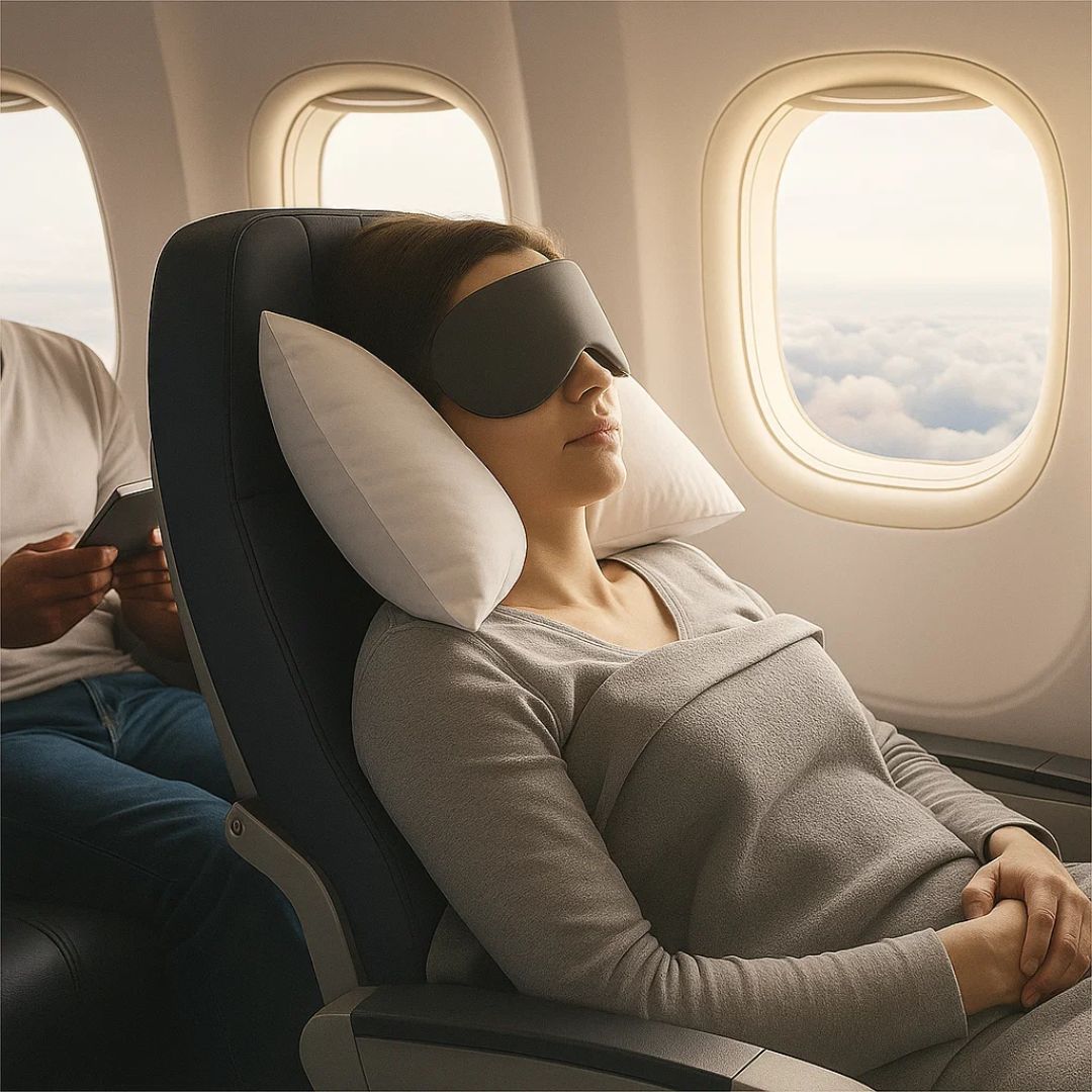 SleepFlex | Sleep Eye Mask – Dual-Temperature Warm and Cool Sides – Full-Coverage Blackout Design – For Travellers and Light-Sensitive Sleepers