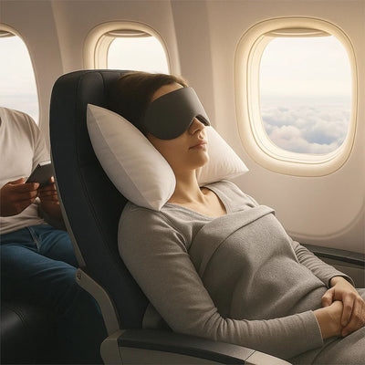 SleepFlex | Sleep Eye Mask – Dual-Temperature Warm and Cool Sides – Full-Coverage Blackout Design – For Travellers and Light-Sensitive Sleepers