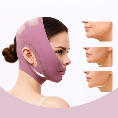 VContour | Face Slimming Strap – Jawline Sculpting – Breathable Stretch Fabric – Lifts Sagging Skin – Firms and Defines V-Line Face