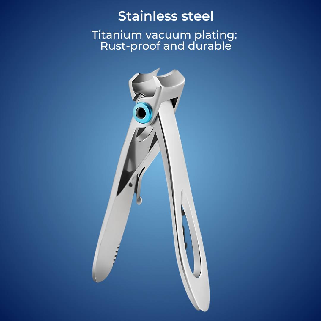 PrecisionTrim Stainless Steel Wide Jaw Nail Clippers | for Thick Nails - Sharp Blades - Ergonomic Design for Easy Nail Clipping