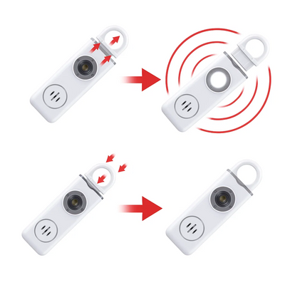 NightGuard | Personal Alarm Keychain – Ultra-Loud 130 dB Siren – Compact LED Torch Safety Device – For Night-Walkers Students & Commuters