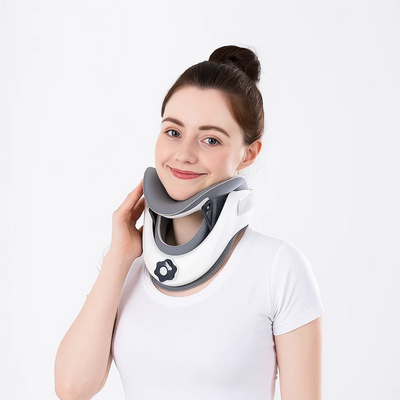 AlignRelief | Cervical Traction Collar – Instant Neck Pain Relief – Adjustable Inflatable Cushion – Improves Posture – Home & Office Use